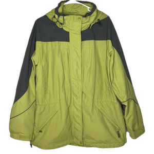 COLUMBIA women’s jacket, size XL, green and gray, in good condition